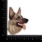 German Shephard, Dog, Pets, Animals, Embroidered, Iron-on Patch